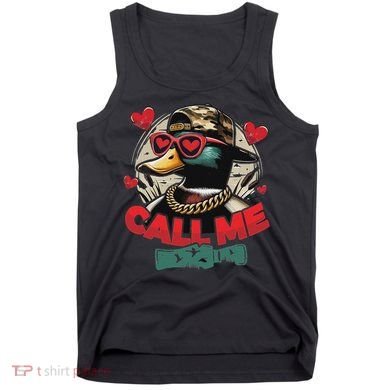 Call Me Duck Hunting Retro ValentineS Day Tank Top