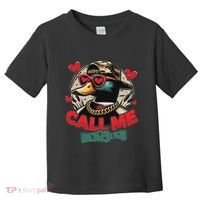 Call Me Duck Hunting Retro ValentineS Day Toddler T-Shirt thumb 0