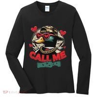 Call Me Duck Hunting Retro ValentineS Day Women's Long Sleeve Shirt thumb 0