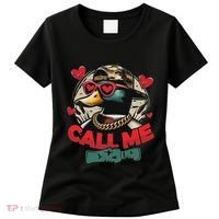 Call Me Duck Hunting Retro ValentineS Day Women's T-Shirt thumb 0