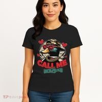 Call Me Duck Hunting Retro ValentineS Day Women's T-Shirt thumb 4