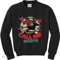 Call Me Duck Hunting Retro ValentineS Day Kids Sweatshirt thumb 0