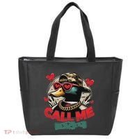 Call Me Duck Hunting Retro ValentineS Day Tote Bag thumb 0