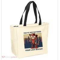 Cat Mom Dad YouVe Just Buttered Your Last Biscuit Cowboy Tote Bag thumb 2
