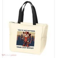 Cat Mom Dad YouVe Just Buttered Your Last Biscuit Cowboy Tote Bag thumb 3