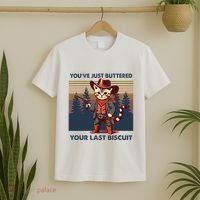 Cat Mom Dad YouVe Just Buttered Your Last Biscuit Cowboy T-Shirt thumb 2
