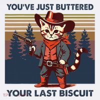 Cat Mom Dad YouVe Just Buttered Your Last Biscuit Cowboy Women's Hoodie thumb 2