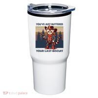 Cat Mom Dad YouVe Just Buttered Your Last Biscuit Cowboy Tumbler thumb 0