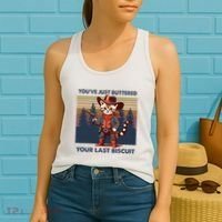 Cat Mom Dad YouVe Just Buttered Your Last Biscuit Cowboy Women's Tank Top thumb 2