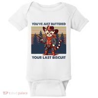 Cat Mom Dad YouVe Just Buttered Your Last Biscuit Cowboy Baby Bodysuit thumb 0