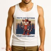 Cat Mom Dad YouVe Just Buttered Your Last Biscuit Cowboy Tank Top thumb 3