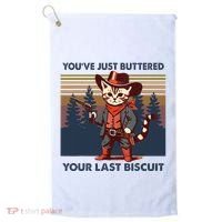 Cat Mom Dad YouVe Just Buttered Your Last Biscuit Cowboy Golf Towel thumb 0