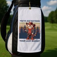 Cat Mom Dad YouVe Just Buttered Your Last Biscuit Cowboy Golf Towel thumb 2