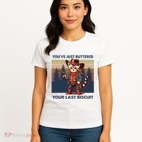 Cat Mom Dad YouVe Just Buttered Your Last Biscuit Cowboy Women's T-Shirt thumb 4
