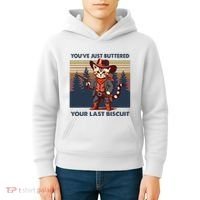 Cat Mom Dad YouVe Just Buttered Your Last Biscuit Cowboy Kids Hoodie thumb 4