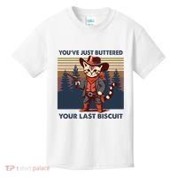 Cat Mom Dad YouVe Just Buttered Your Last Biscuit Cowboy Kids T-Shirt thumb 0