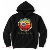 Couple More Days Construction We’re Always Almost Done Retro Hoodie thumb 0