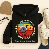 Couple More Days Construction We’re Always Almost Done Retro Hoodie thumb 4