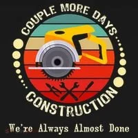 Couple More Days Construction We’re Always Almost Done Retro Toddler Hoodie thumb 2