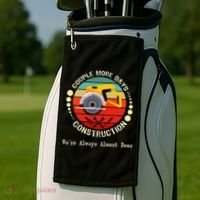 Couple More Days Construction We’re Always Almost Done Retro Golf Towel thumb 2