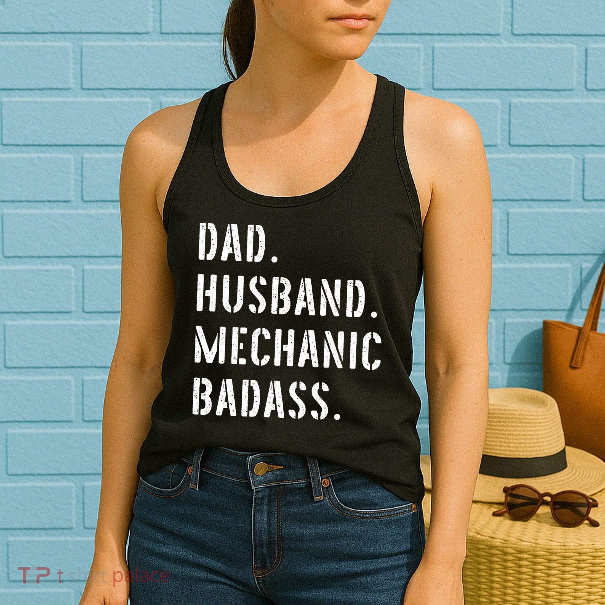 Car Mechanic Dad Funny Gift From Daughter Son Wife Gift Women's Tank Top