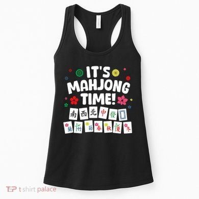 Cute Mahjong Design For Tile Game Mahjong Player Women's Tank Top