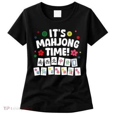 Cute Mahjong Design For Tile Game Mahjong Player Women's T-Shirt