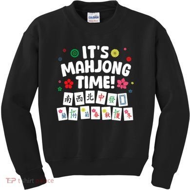 Cute Mahjong Design For Tile Game Mahjong Player Kids Sweatshirt