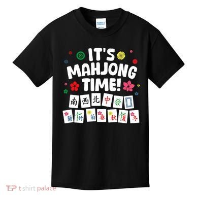 Cute Mahjong Design For Tile Game Mahjong Player Kids T-Shirt