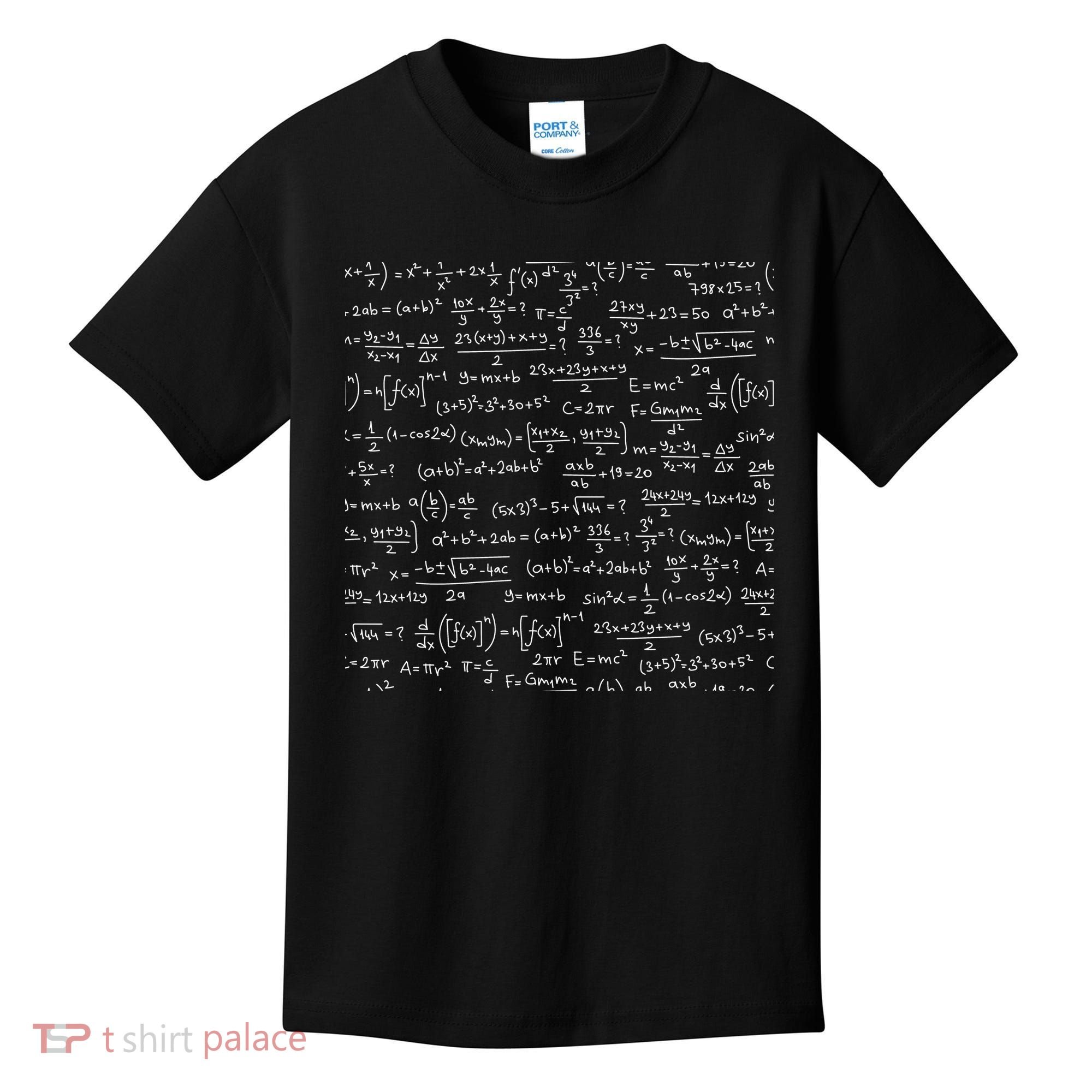 Cool Math Equations Work Board Kids T-Shirt