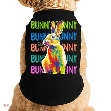 Cute Multicolor Easter Bunny Rabbit Doggie Tank