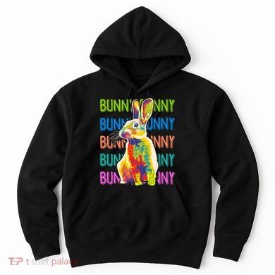 Cute Multicolor Easter Bunny Rabbit Hoodie