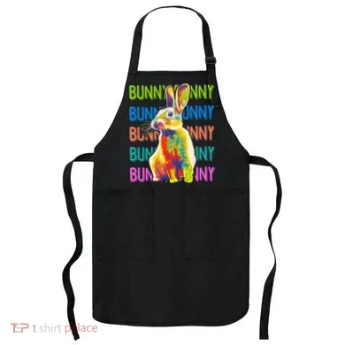 Cute Multicolor Easter Bunny Rabbit Apron