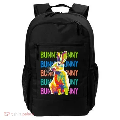 Cute Multicolor Easter Bunny Rabbit Backpack