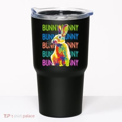 Cute Multicolor Easter Bunny Rabbit Tumbler