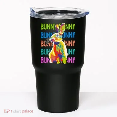 Cute Multicolor Easter Bunny Rabbit Tumbler