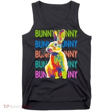 Cute Multicolor Easter Bunny Rabbit Tank Top