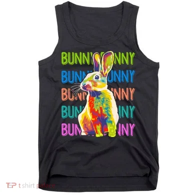 Cute Multicolor Easter Bunny Rabbit Tank Top