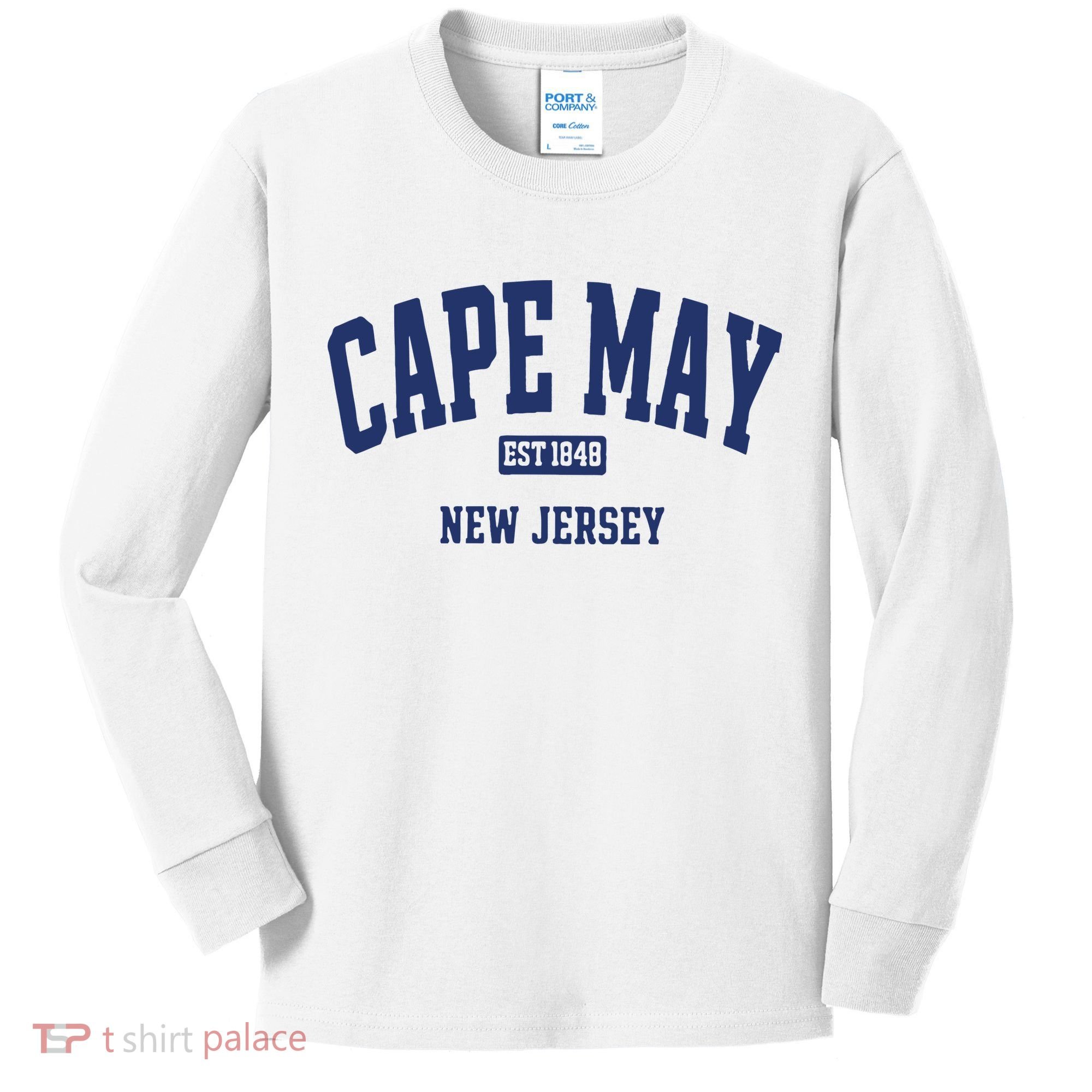 Cape May Est 1848 New Jersey Kids Long Sleeve Shirt