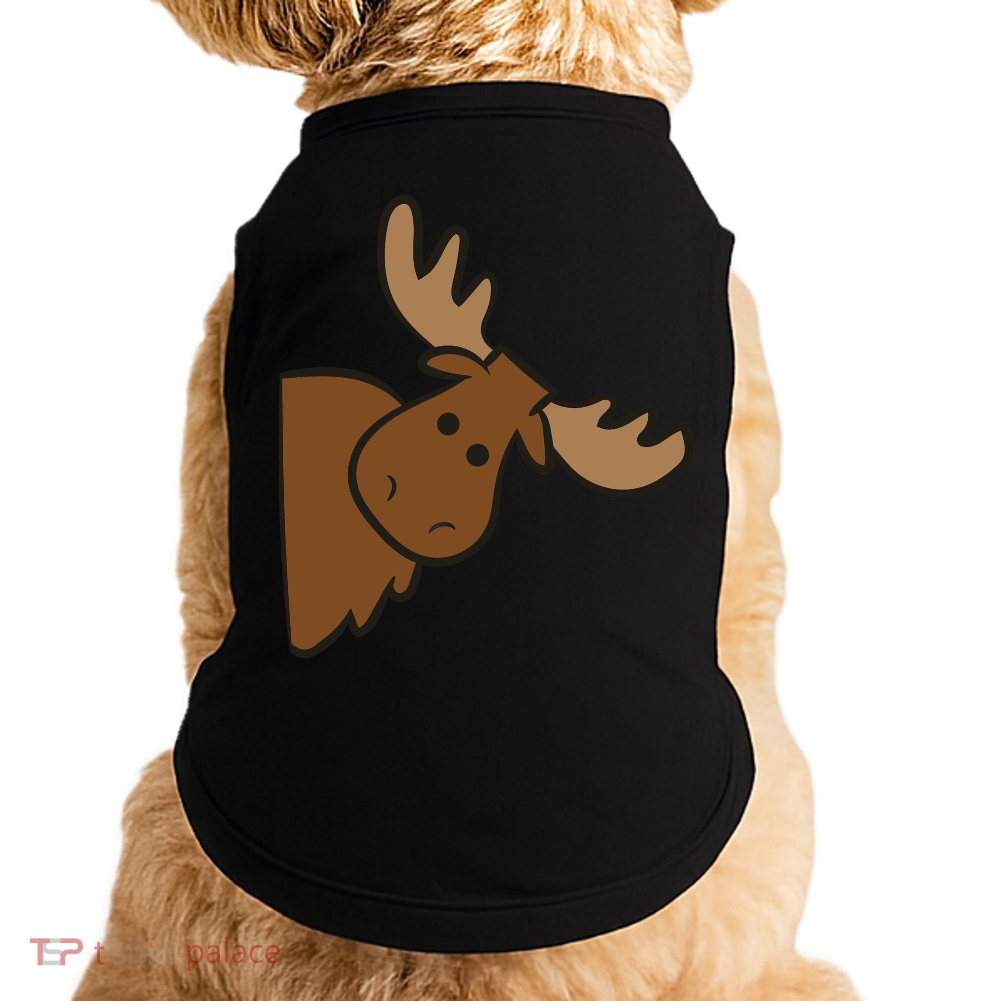Cute Moose Elk Deer Funny Alaska Moose Doggie Tank