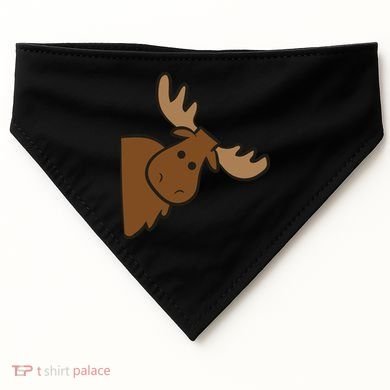 Cute Moose Elk Deer Funny Alaska Moose USA-Made Doggie Bandana