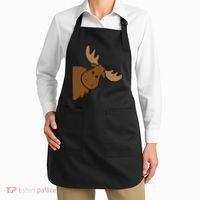 Cute Moose Elk Deer Funny Alaska Moose Apron thumb 2