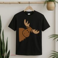 Cute Moose Elk Deer Funny Alaska Moose T-Shirt thumb 2