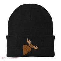 Cute Moose Elk Deer Funny Alaska Moose Beanie thumb 0