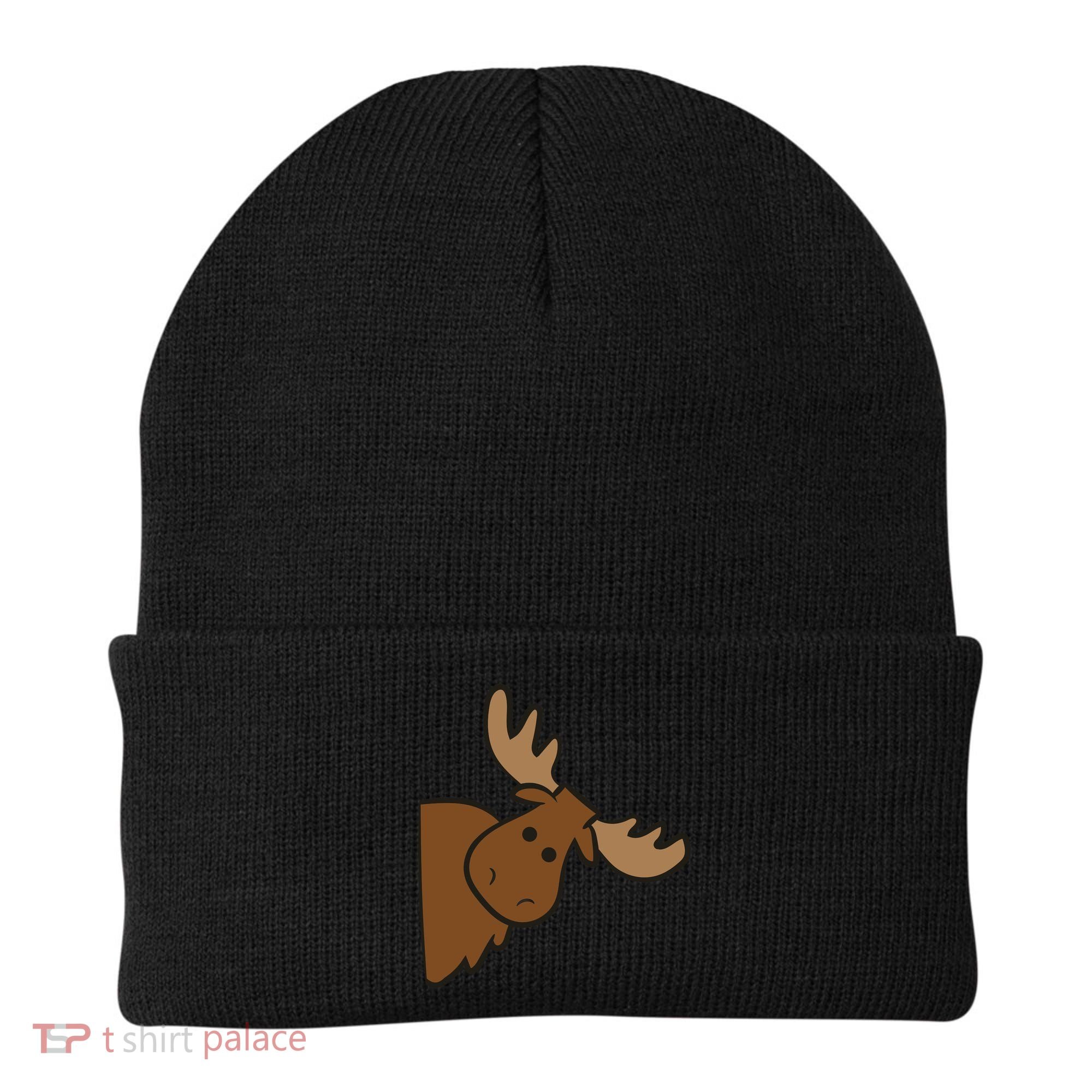 Cute Moose Elk Deer Funny Alaska Moose Beanie