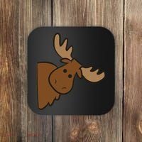 Cute Moose Elk Deer Funny Alaska Moose Coaster thumb 0