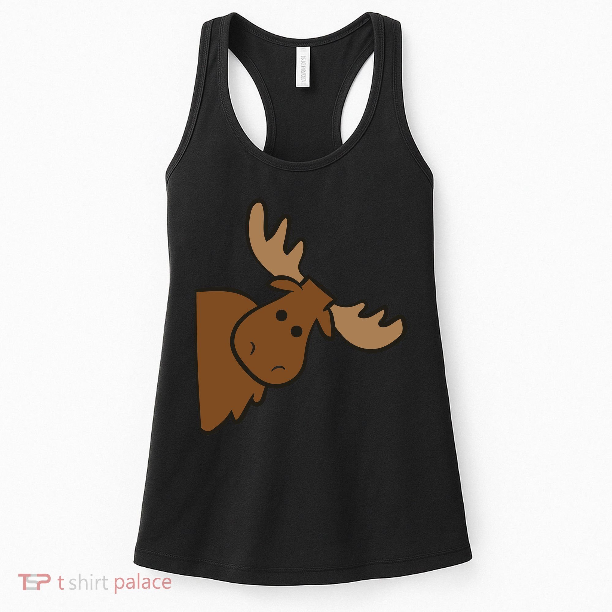 Cute Moose Elk Deer Funny Alaska Moose Women's Tank Top