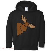 Cute Moose Elk Deer Funny Alaska Moose Toddler Hoodie thumb 0