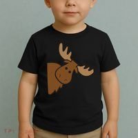 Cute Moose Elk Deer Funny Alaska Moose Toddler T-Shirt thumb 2