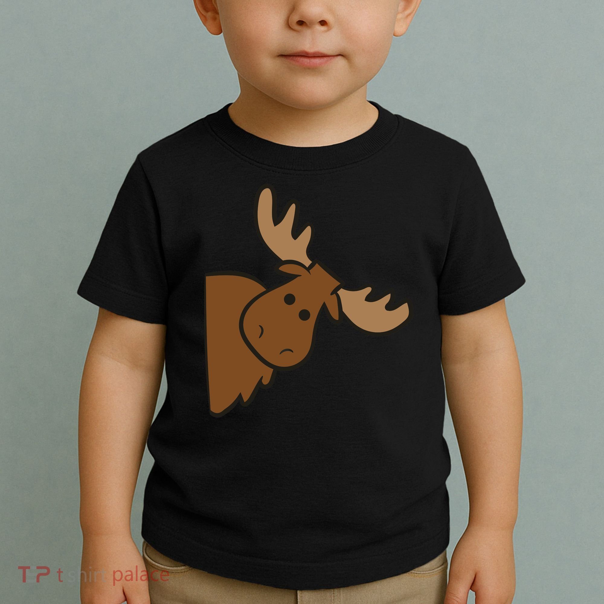 Cute Moose Elk Deer Funny Alaska Moose Toddler T-Shirt